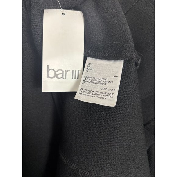 Bar III Women's Black Open-Front Ruched 3/4 Sleeve Knit Blazer Black Small NWT's - Picture 6 of 8